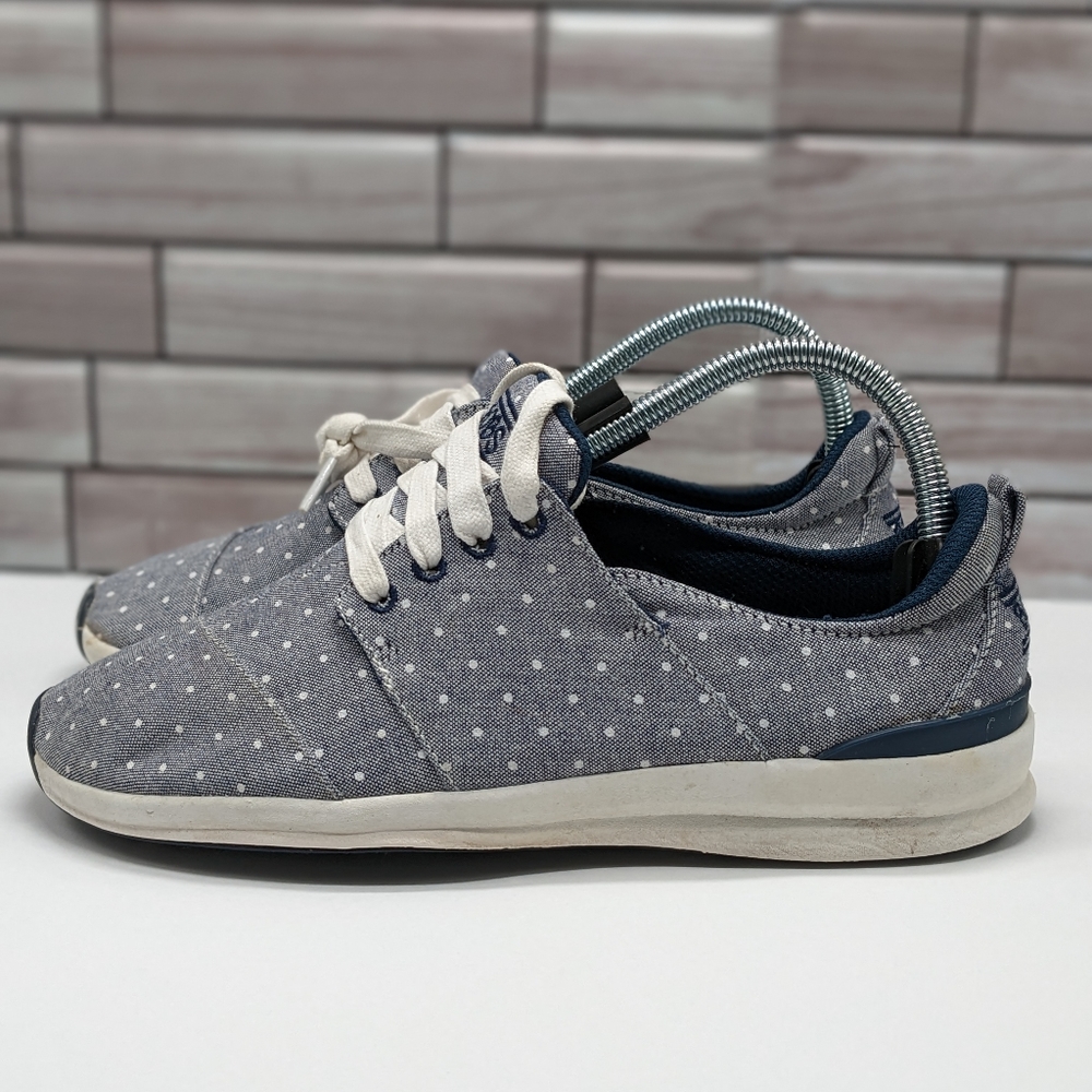 Bobs By Skechers Phresh Blue Polka Dot Memory Foam Shoes